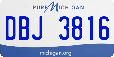 MI license plate DBJ3816