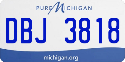 MI license plate DBJ3818