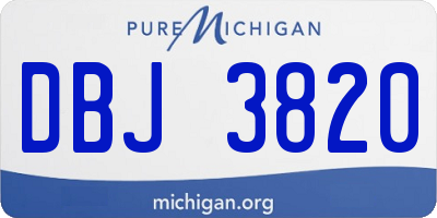 MI license plate DBJ3820
