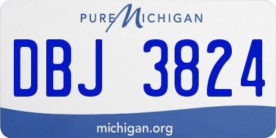 MI license plate DBJ3824