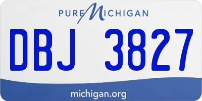 MI license plate DBJ3827