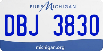 MI license plate DBJ3830