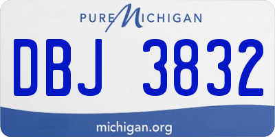MI license plate DBJ3832