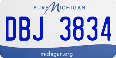 MI license plate DBJ3834