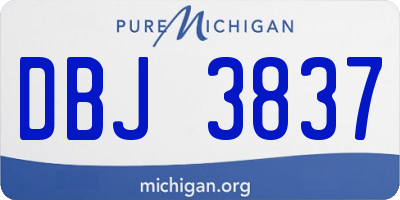 MI license plate DBJ3837