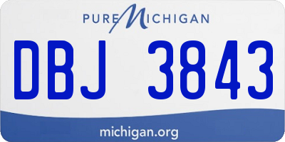 MI license plate DBJ3843