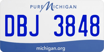 MI license plate DBJ3848