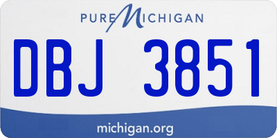 MI license plate DBJ3851