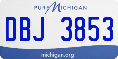 MI license plate DBJ3853