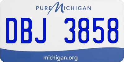 MI license plate DBJ3858