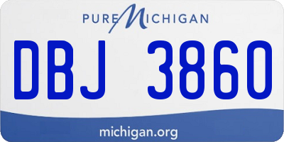 MI license plate DBJ3860