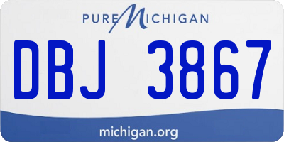 MI license plate DBJ3867
