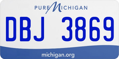 MI license plate DBJ3869