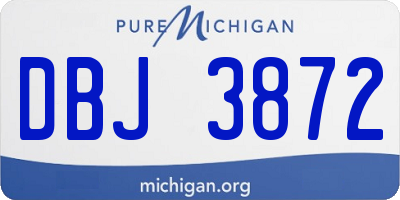 MI license plate DBJ3872