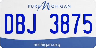 MI license plate DBJ3875