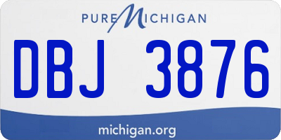 MI license plate DBJ3876