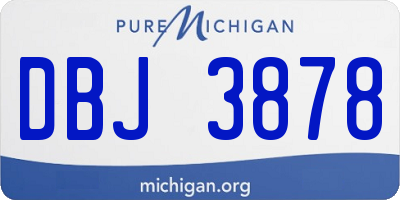 MI license plate DBJ3878