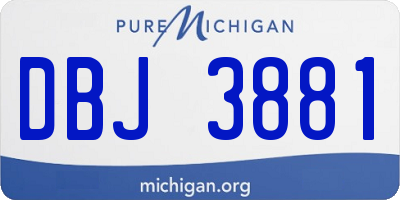 MI license plate DBJ3881