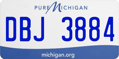 MI license plate DBJ3884