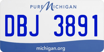 MI license plate DBJ3891