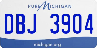MI license plate DBJ3904