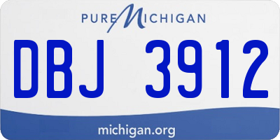 MI license plate DBJ3912