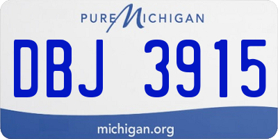 MI license plate DBJ3915