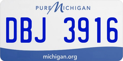 MI license plate DBJ3916