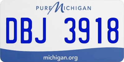 MI license plate DBJ3918