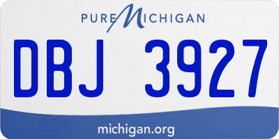 MI license plate DBJ3927