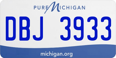 MI license plate DBJ3933