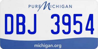 MI license plate DBJ3954