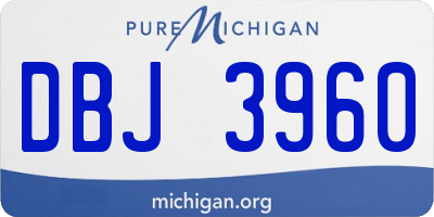 MI license plate DBJ3960