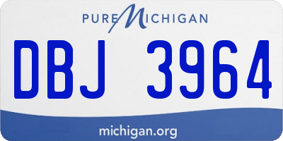 MI license plate DBJ3964