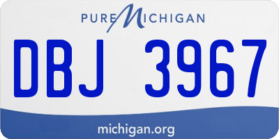 MI license plate DBJ3967
