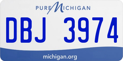MI license plate DBJ3974