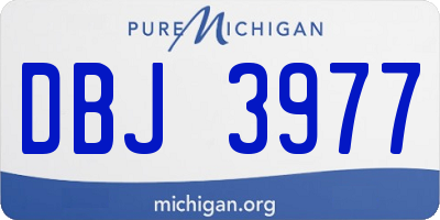 MI license plate DBJ3977