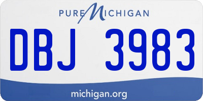 MI license plate DBJ3983
