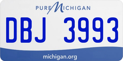 MI license plate DBJ3993