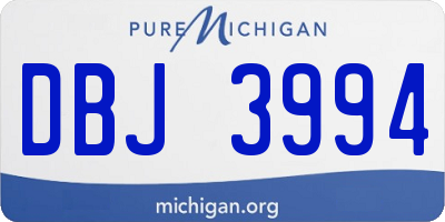 MI license plate DBJ3994
