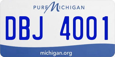 MI license plate DBJ4001