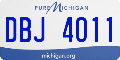 MI license plate DBJ4011
