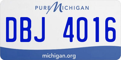 MI license plate DBJ4016