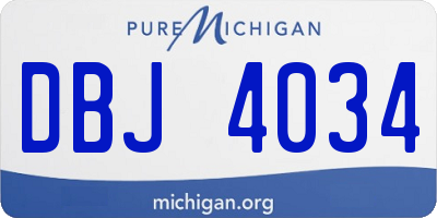 MI license plate DBJ4034
