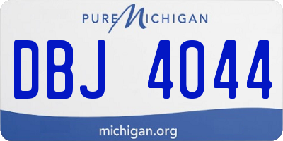 MI license plate DBJ4044