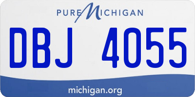 MI license plate DBJ4055
