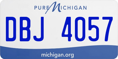 MI license plate DBJ4057