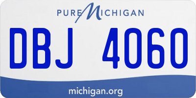 MI license plate DBJ4060