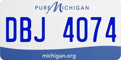 MI license plate DBJ4074