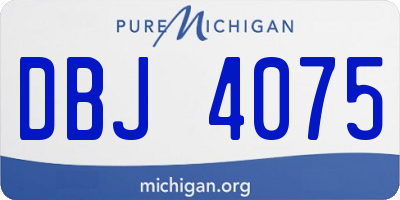 MI license plate DBJ4075
